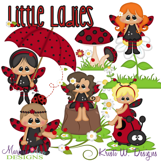 Ladybug Fairies SVG Cutting Files + Clipart - Click Image to Close